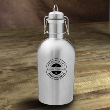 JDS Personalized Gifts Brew Master Personalized 64 oz. Stainless Steel Growler JMSI2904